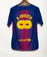 Barcelona 2017-18 Iniesta Special Home Kit (M)