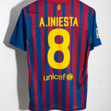 Barcelona 2011-12 Iniesta Home Kit (S)