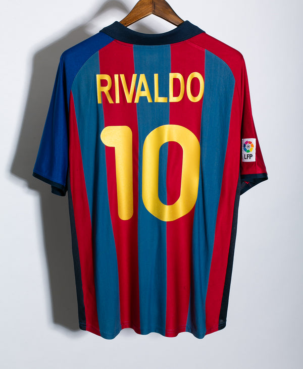 Barcelona 2001-02 Rivaldo Home Kit (XL)
