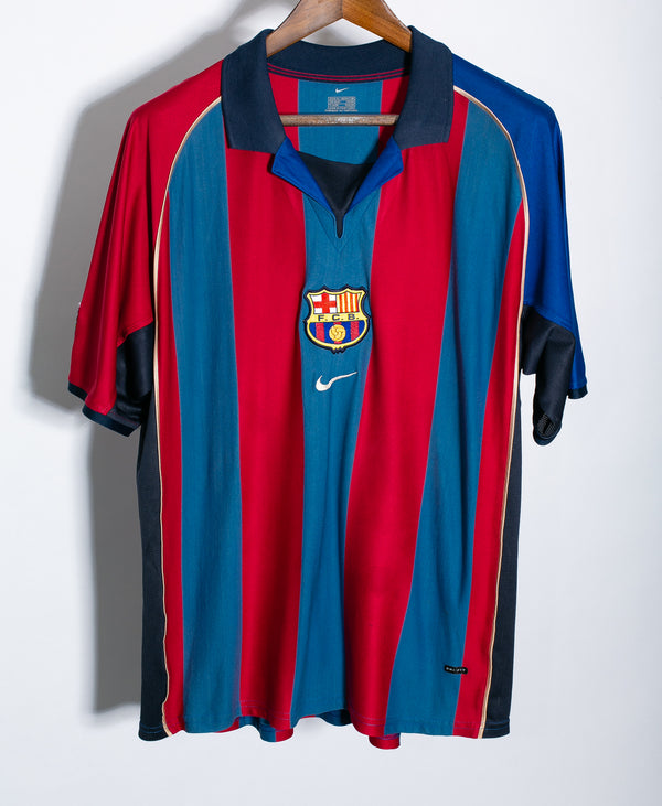 Barcelona 2001-02 Rivaldo Home Kit (XL)