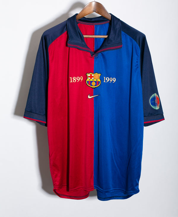 Barcelona 1999-00 Rivaldo Home Kit (2XL)