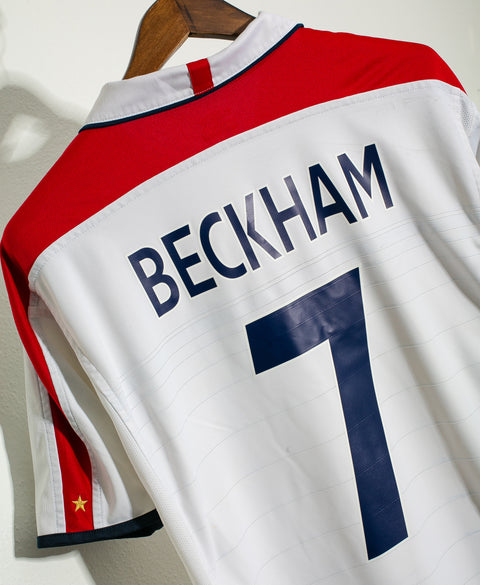 England 2004 Beckham Home Reversible Kit (L)