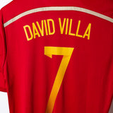 Spain 2014 David Villa Home Kit (L)