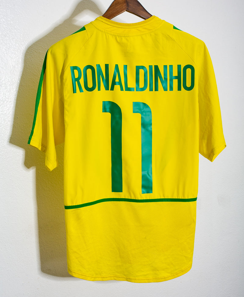 Brazil 2002 Ronaldinho Home Kit (L)