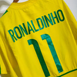 Brazil 2002 Ronaldinho Home Kit (L)