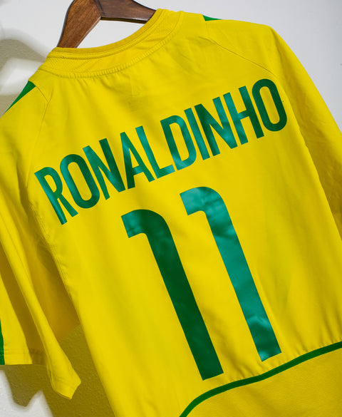 Brazil 2002 Ronaldinho Home Kit (L)