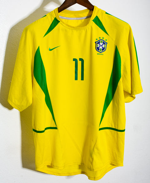 Brazil 2002 Ronaldinho Home Kit (L)