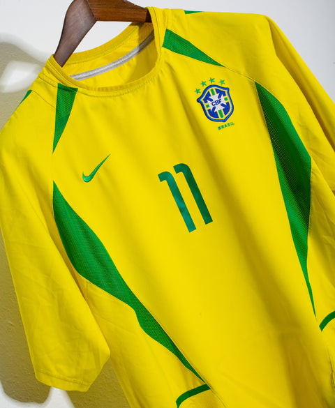 Brazil 2002 Ronaldinho Home Kit (L)