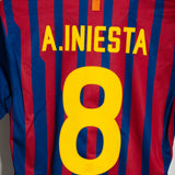 Barcelona 2011-12 Iniesta Home Kit (S)