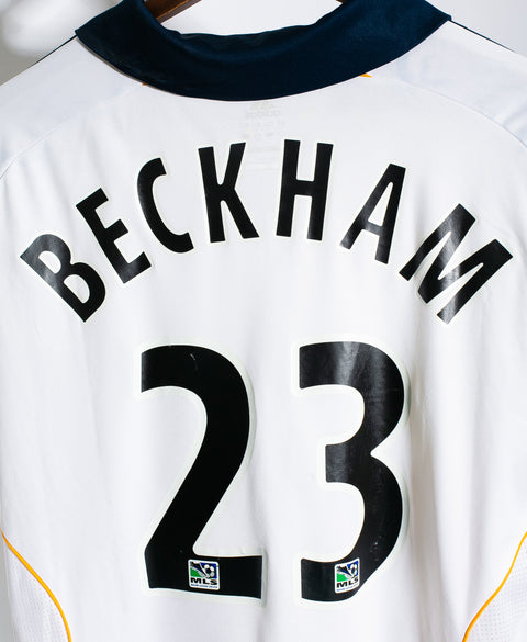 LA Galaxy 2007-08 Beckham Long Sleeve Home Kit (L)