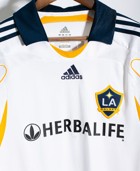 LA Galaxy 2007-08 Beckham Long Sleeve Home Kit (L)