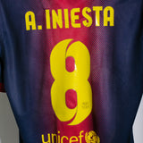 Barcelona 2012-13 Iniesta Home Kit (L)