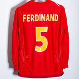 England 2006 Ferdinand Long Sleeve Home Kit (M)