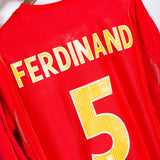 England 2006 Ferdinand Long Sleeve Home Kit (M)