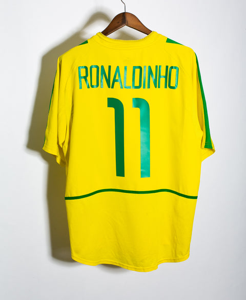 Brazil 2002 Ronaldinho Home Kit (XL)