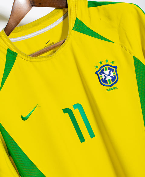 Brazil 2002 Ronaldinho Home Kit (XL)