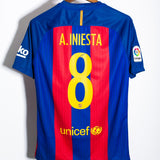 Barcelona 2016-17 Iniesta Home Kit (M)