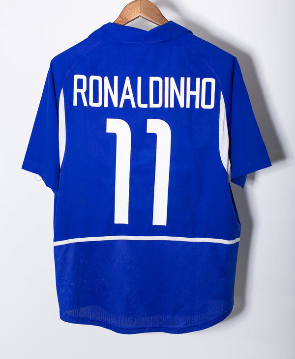 Brazil 2002 Ronaldinho Away Kit (XL)