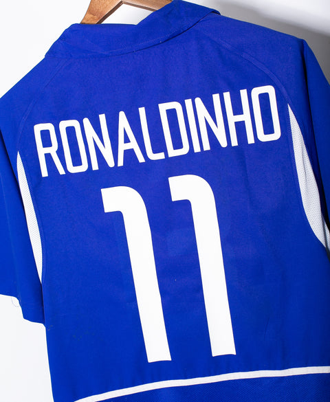 Brazil 2002 Ronaldinho Away Kit (XL)