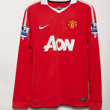Manchester United 2010-11 Scholes Long Sleeve Home Kit (M)