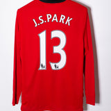 Manchester United 2009-10 J.S. Park Long Sleeve Home Kit (M)
