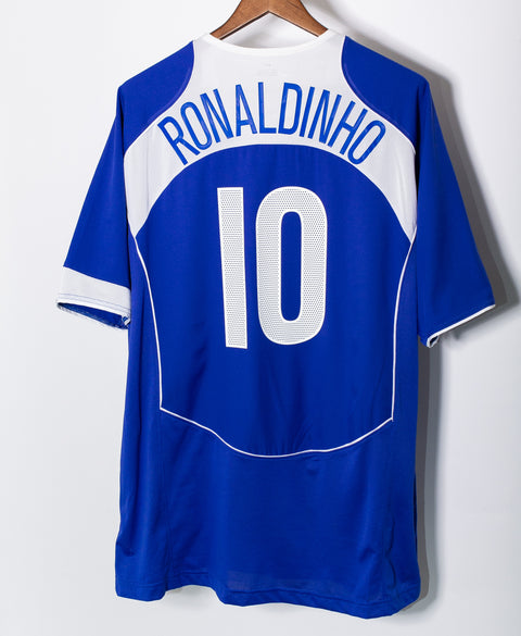 Brazil 2004 Ronaldinho Away Kit (2XL)