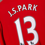 Manchester United 2009-10 J.S. Park Long Sleeve Home Kit (M)