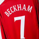 England 2002 Beckham Long Sleeve Away Kit (L)