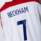 England 2004 Beckham Long Sleeve Home Kit (M)