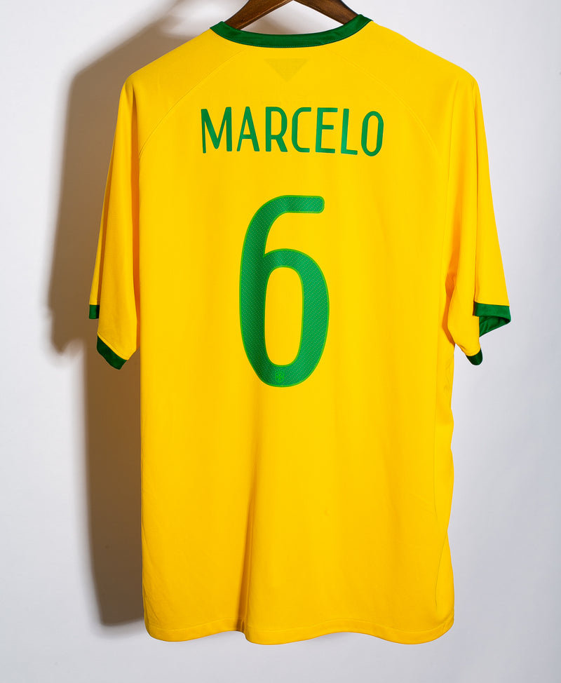Brazil No12 Marcelo Home Soccer Country Jersey