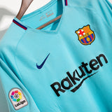 Barcelona 2017-18 Suarez Away Kit (L)