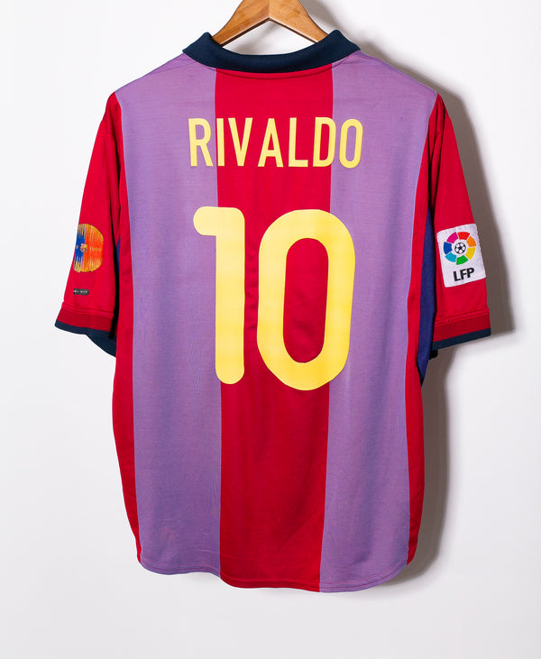 Barcelona 2000-01 Rivaldo Home Kit (XL)