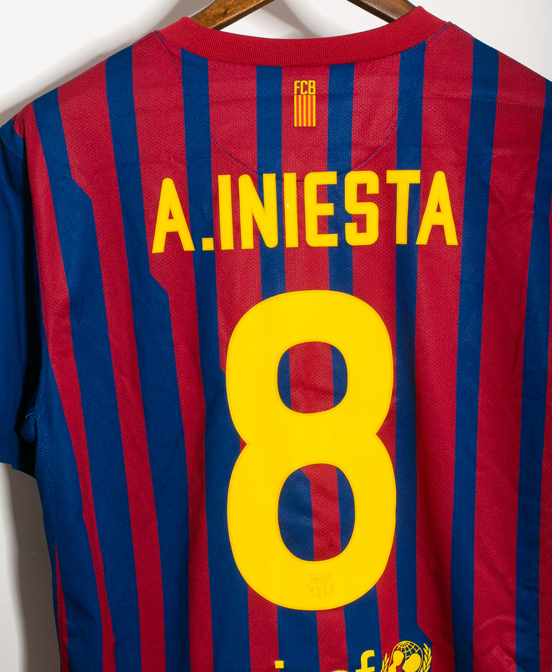 Barcelona 2011-12 Iniesta Home Kit (L)