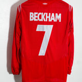 England 2004 Beckham Long Sleeve Away Kit (M)