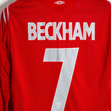 England 2004 Beckham Long Sleeve Away Kit (M)