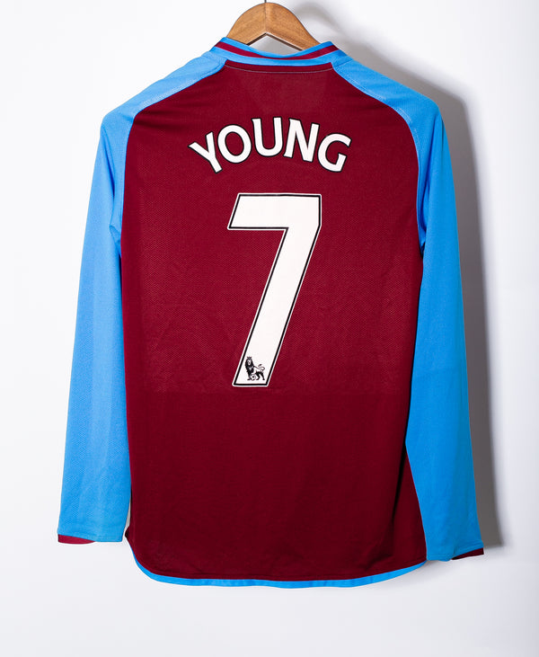 Aston Villa 2008-09 Young Long Sleeve Home Kit (S)