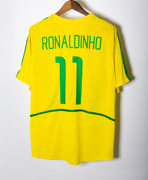 Brazil 2002 Ronaldinho Home Kit (L)