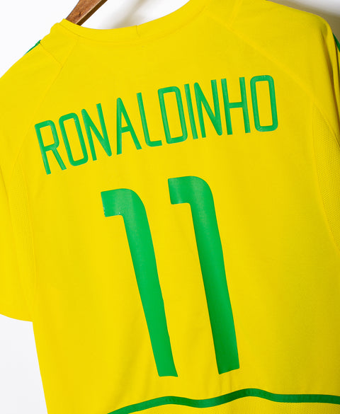 Brazil 2002 Ronaldinho Home Kit (L)