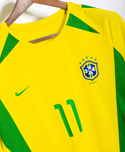 Brazil 2002 Ronaldinho Home Kit (L)