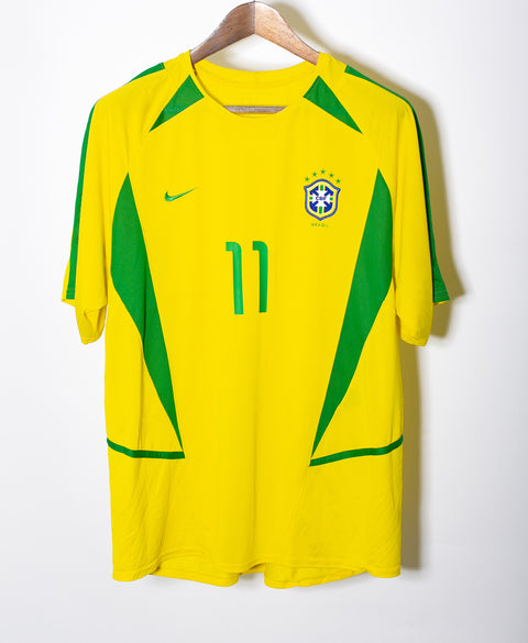 Brazil 2002 Ronaldinho Home Kit (L)