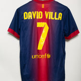 Barcelona 2012-13 David Villa Home Kit (M)