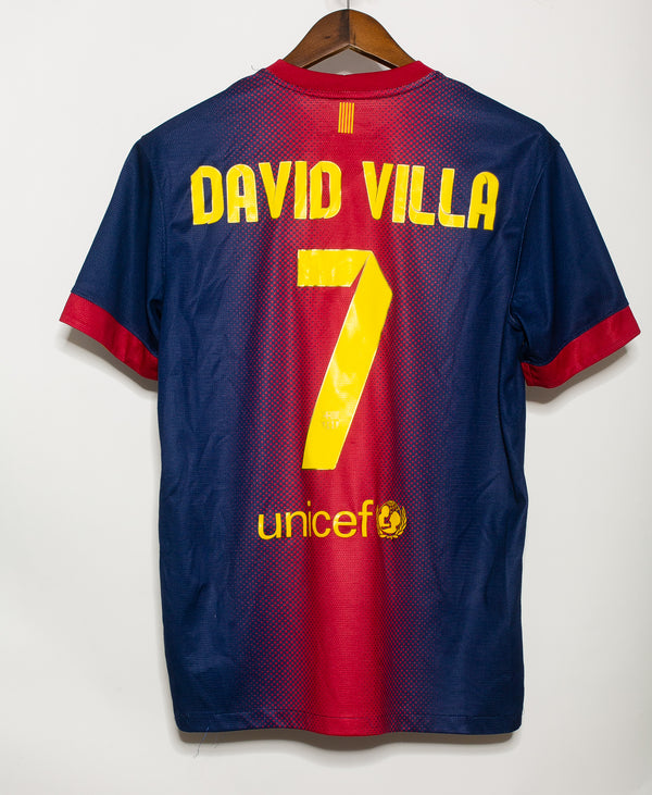 Barcelona 2012-13 David Villa Home Kit (M)