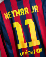 Barcelona 2013-14 Neymar Long Sleeve Home Kit (M)