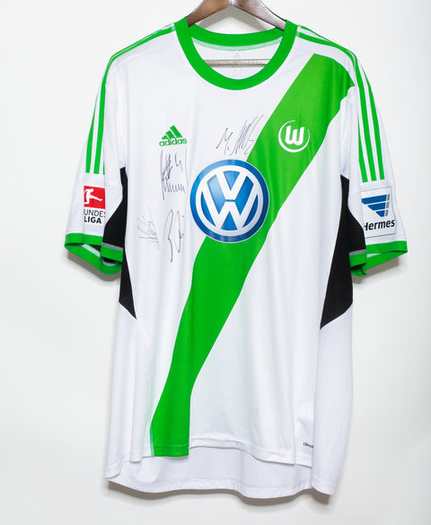 Wolfsburg 2013-14 Gustavo Signed Home Kit (3XL)