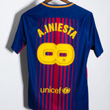 Barcelona 2017-18 Iniesta Special Home Kit (S)