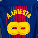 Barcelona 2017-18 Iniesta Special Home Kit (S)