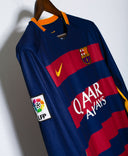 Barcelona 2015-16 Messi Long Sleeve Home Kit (M)