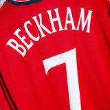 England 2002 Beckham Long Sleeve Away Kit (L)
