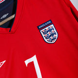 England 2002 Beckham Long Sleeve Away Kit (L)