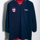 England 2002 Beckham Long Sleeve Away Kit (L)